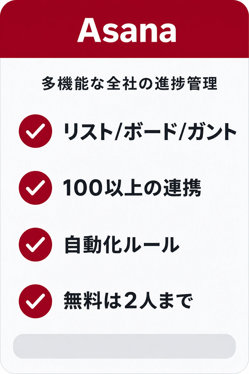 Asanaの特徴:多機能で全社横断の進捗管理をしたいチームに向くタスク管理ツール