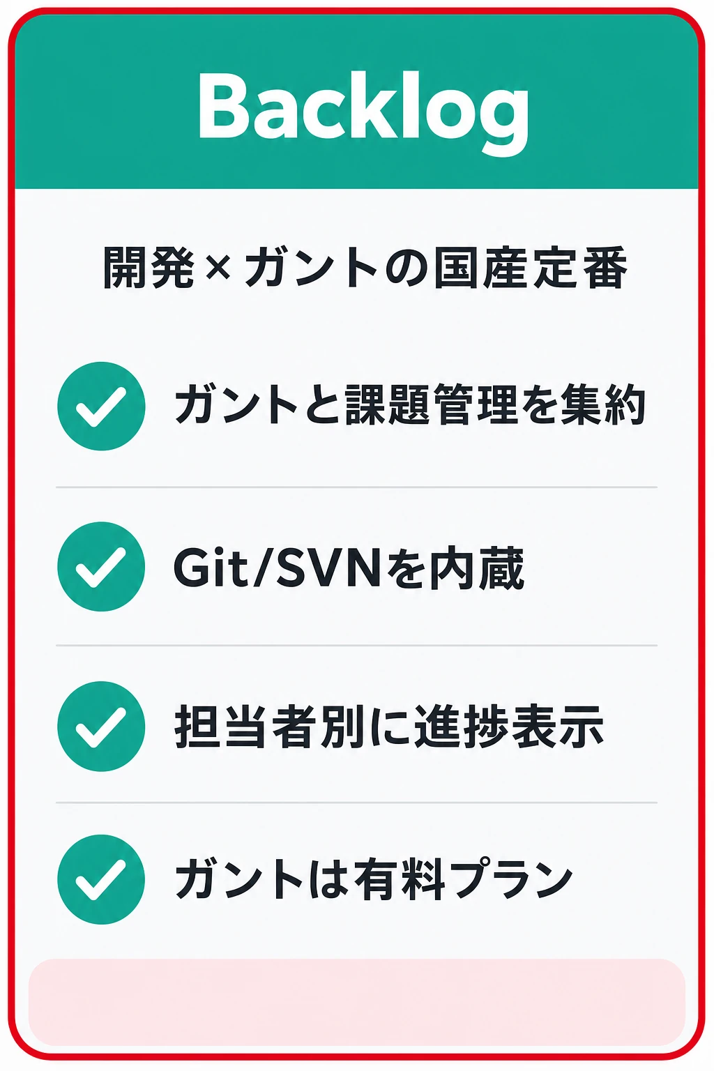 Backlogの特徴：開発・制作の課題とガントを一元管理したいチームに向くタスク管理ツール