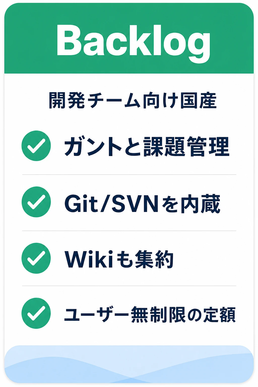 Backlogの特徴：ガントチャートで開発・制作の工程を管理したいチームに向くタスク管理ツール