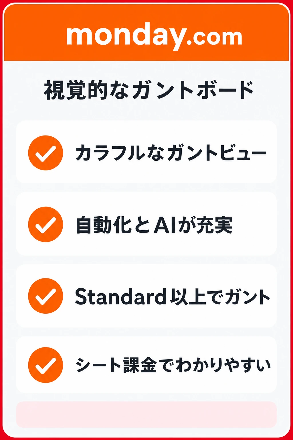 monday.comの特徴：視覚的なボードで直感的に管理したいチームに向くタスク管理ツール