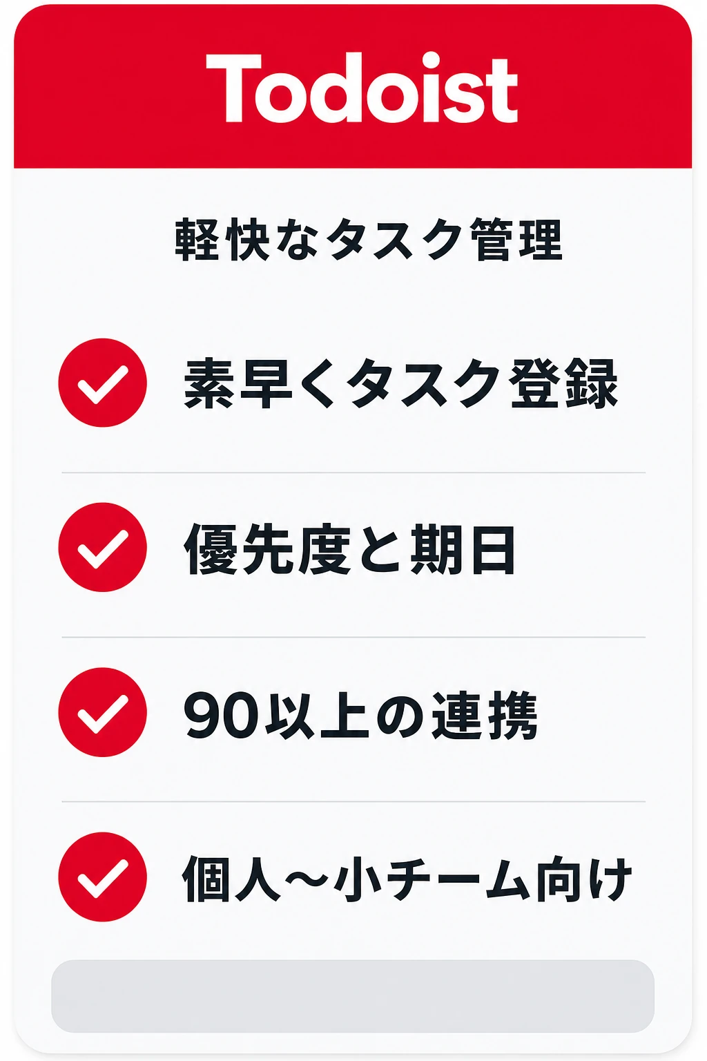 Todoistの特徴:軽快なタスク管理から少人数で始めたいチームに向くタスク管理ツール